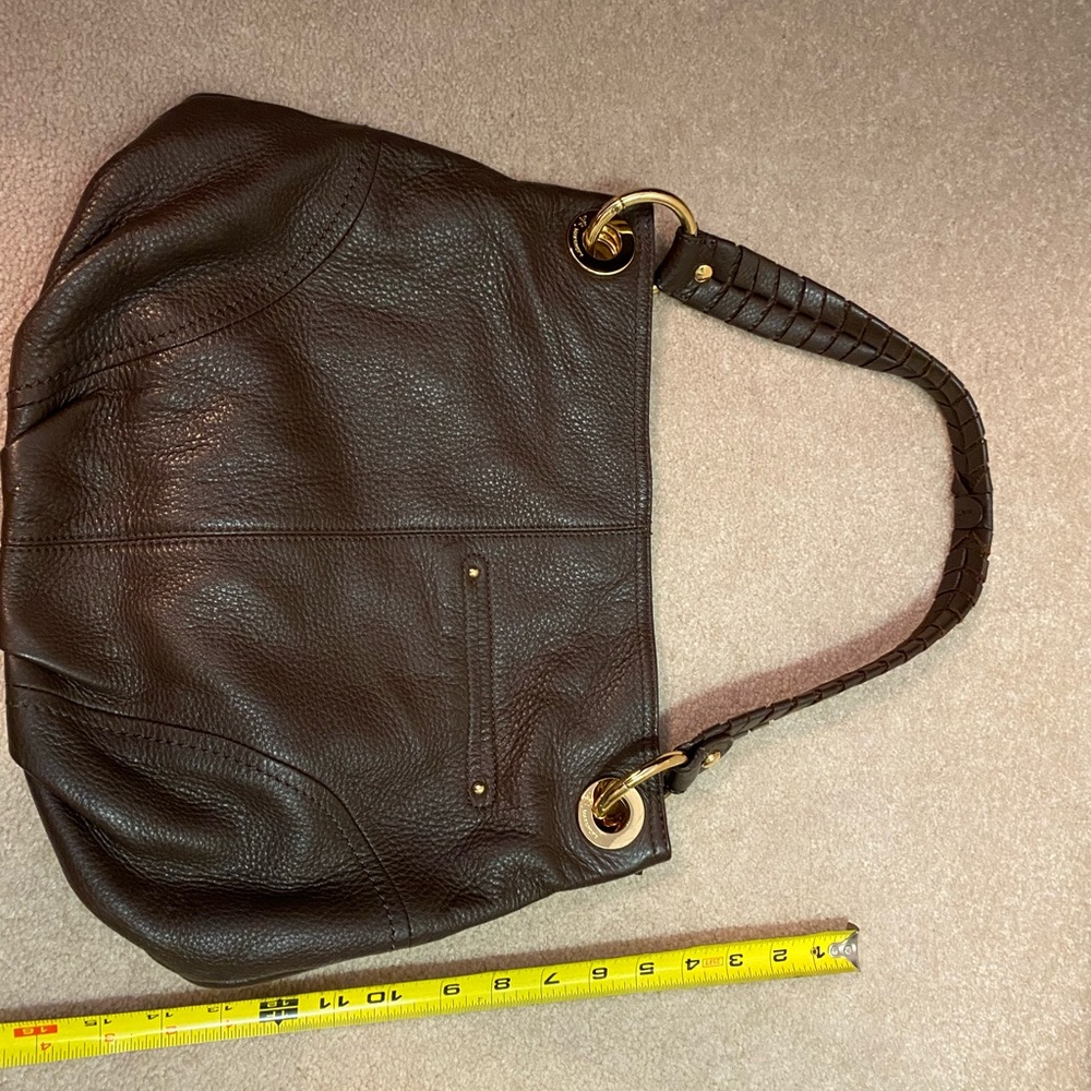 B. Makowsky brown leather handbag with Brown leather strap. - Picture 6 of 7